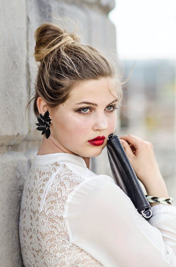 Black Rhinestone Statement Drop Earrings for Women Vintage Fancy Cluster Crystal Pageant Earrings Minimalist CZ Earrings Wedding Prom Accessories2