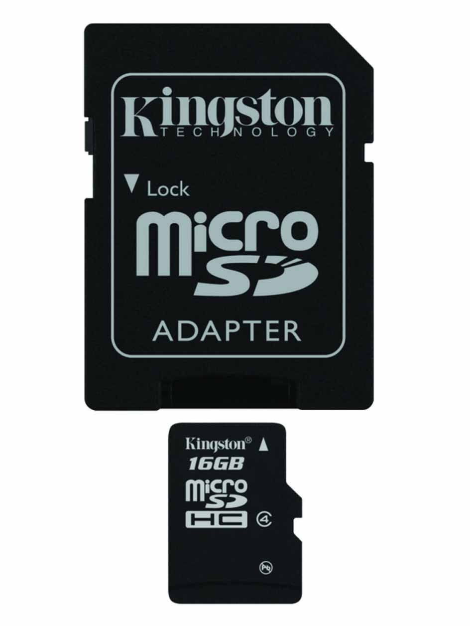 Professional Kingston 16GB MicroSDHC Card for Spice Mobile QT-68 Smartphone with custom formatting and Standard SD Acapter. (Class 4)
