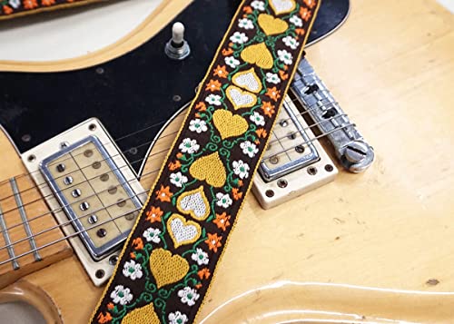 Couch Wonderland Hearts 70'S Vintage Guitar Strap #TOP3