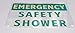 ELECTROMARK Emergency Safety Shower Aluminum Sign, 7 x 10In, GRN/WHT, ENG (5 Pieces)