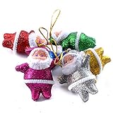 Paket: 1 Paket Generic Brownyon 6 STÜCKE Mini Weihnachtsmann Puppe Anhänger Hängende Dekoration für Zuhause Schlafzimmer Weihnachten