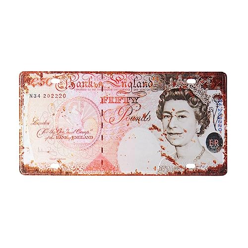 Image of Fifty Pounds Vintage Retro Metal Signs - License Wall Plate, Car Tag - Ideal for Cafe, Restaurant, Shop, Home, Hotel, Club, Office, Living Area