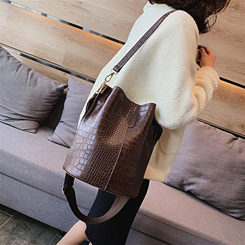 Image of Women Hobo Shoulder Bag, Crocodile Pattern Handbags Large Capacity Crossbody Bag
