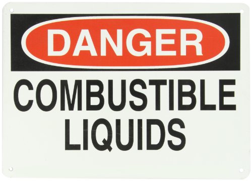 Panneau Combustible Liquids en aluminium B-555 résistant aux chocs