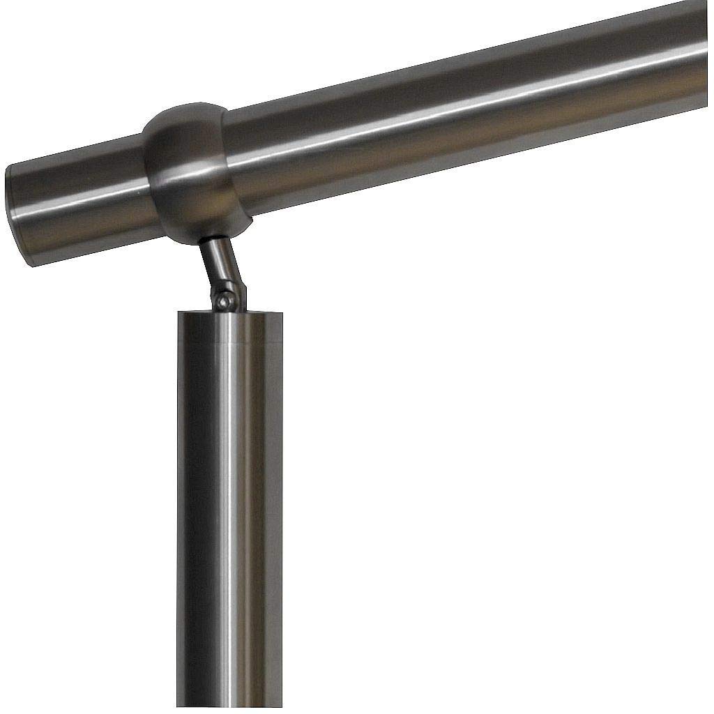 TIBU Edelstahl Geländer V2A für Balkon Terrasse Treppe mit waagerechten Streben, Aufmontage 0,6m-6m