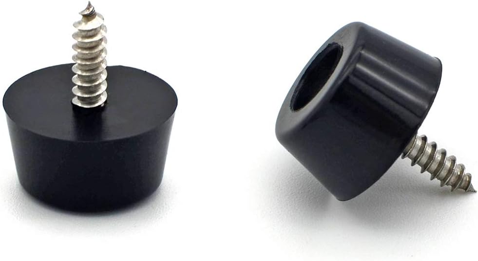 Round Rubber Feet for Cutting Board 100 Pieces Non Slip Bumper with Matching Screws (0.315″ H x 0.59″ W)