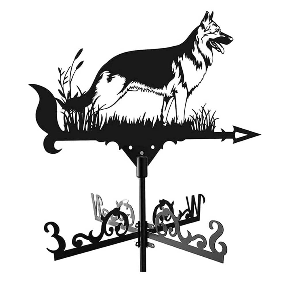WIQUYBML Weather Vane for Roof Mount， Outdoor Farm Scene Garden Stake Wind Direction Indicator with Coating