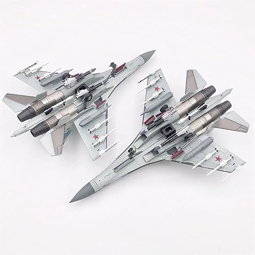 Miniatura 5 de Sukhoi SU-35 caza multifunción 1100 modelo de avión fundido a presión Super Flanker (Eggplant)