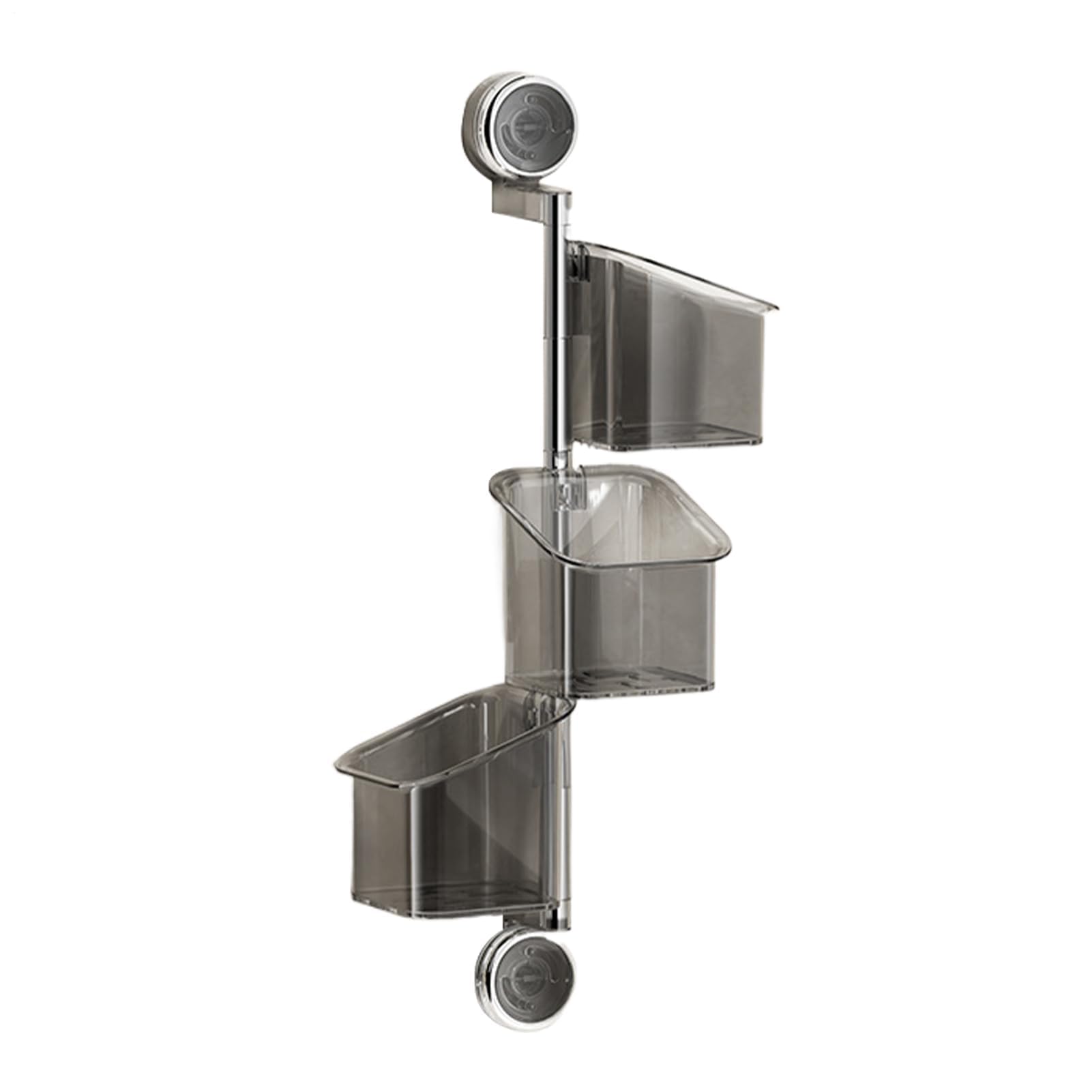 Rotierende Duschregale mit Saugnäpfen, starker Vakuum-Wandnizer, Draina, Badewannen-Caddy Halter, kein Bohren, für Badezimmer und Küche, Fliesen, platzsparendes Design