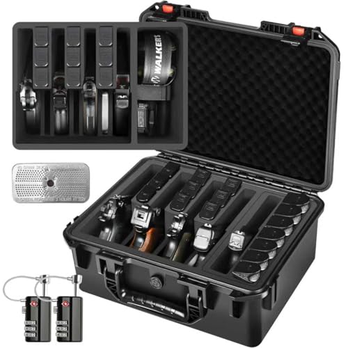 Hard Gun Case for Handgun & Pistol: TAS Approved Mutil Handguns & Magazines | Hard Shell Firearm Hard Case for Air Travel | Waterproof Pistol Box with Custom Foam Interior | Large Capacity Gun Storage