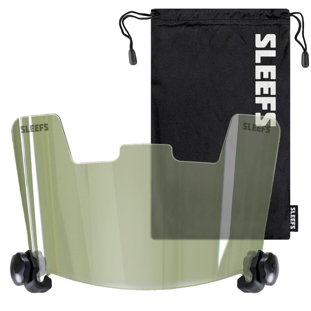 SLEEFS Football Helmet Visor - Anti-Fog Tinted Sun Shield for Eye Protection and Performance (Camo Green, Clear)