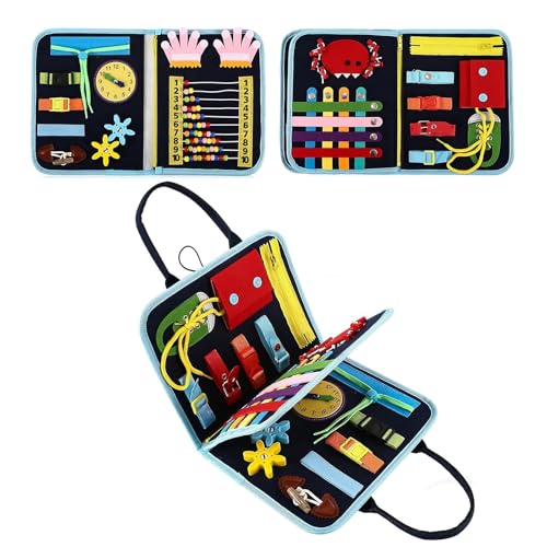 Fidget Blanket for Dementia,Alzheimers Dementia Products for Elderly,Calming Comforting Dementia Activities for Seniors,Toddler Busy Board,Sensory Blanket Helps with Autism,Asperger’s,Anxiety
