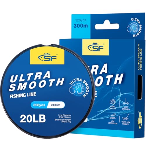 SF Ultra Smooth Monofilament Mono Fishing Line 20LB 330YDS 0.38MM
