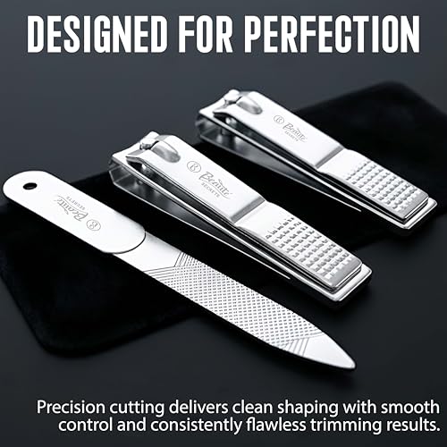 Image of Beaute Secrets 9-in-1 Tweezers & Nail Cutter Set for Men & Women | Plucker for Hair Removal | Eyebrow Tweezers, Nail File, Scissors & Travel Case - Manicure Pedicure Grooming Set