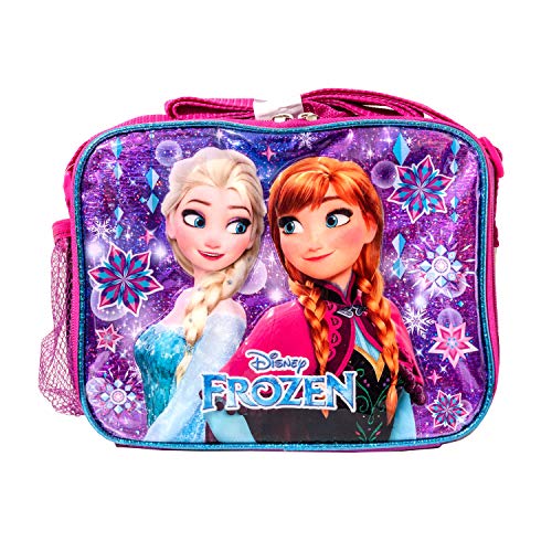 Disney Frozen Anna Elsa Girls School Lunch Box Licensed New Size 9"3/4x8"x3"7/8 #2