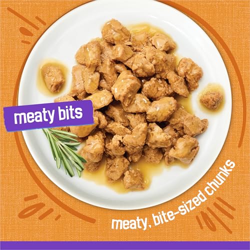Image of Purina Friskies Meaty Bits Chicken Dinner in Gravy Multi Cat Wet Cat Food - 13.5 Ounces (Pack of 12)