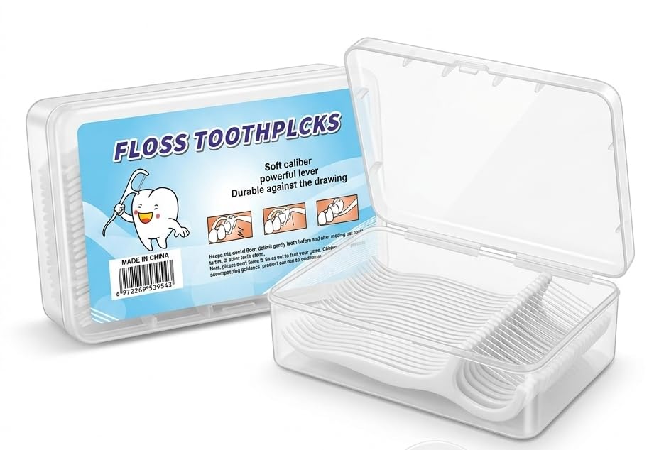 New Dental Floss Picks 120 Pieces | High Toughness Strong Floss | Smooth Round Wire | Gum Safe Elastic Rod Design | Easy Plaque Removal Toothpick Floss for Daily Oral Care (pack 4x30=120)-image-30