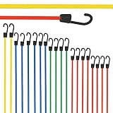 XSTRAP STANDARD 20-Piece Premium Bungee Cord Assortment Set with Hooks - Includes 5 Different Sizes