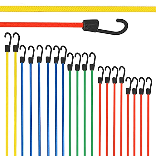 Xstrap Standard 20-Piece Premium Bungee Cord Assortment Set With Hooks - Includes 5 Different Sizes (20", 24", 30", 35", 40") For Secure And Versatile Use #TOP26