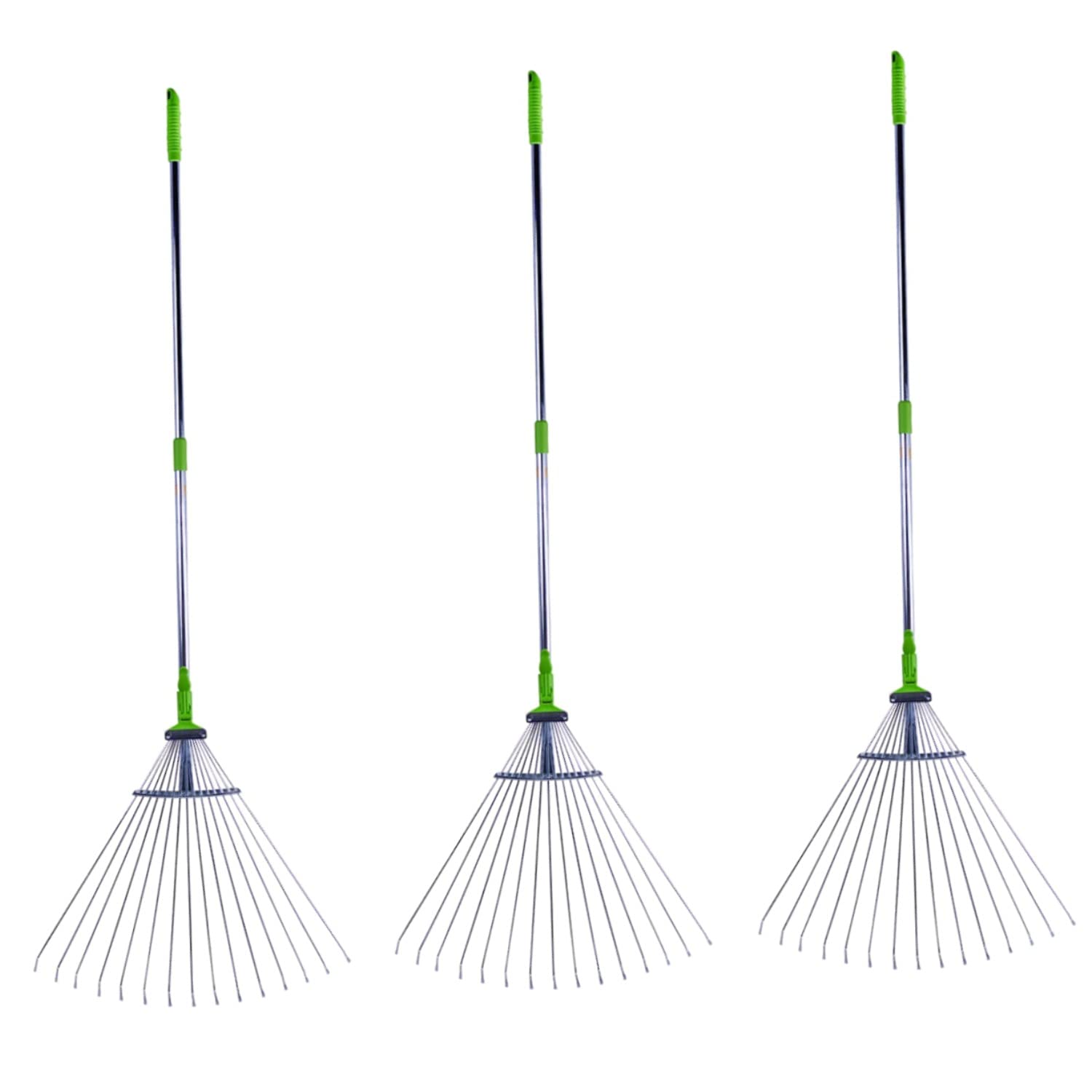 Sharpex Telescopic Metal Rake, 31 to 64 Inch Adjustable Expanding Handle Rake for Quick Clean Up of Lawn and Yard, Garden Leaf Rake and Roof | Garden Broom with Long Handle for Leaves (Combo 3) (B08NCYZCXJ) Amazon Price History, Amazon Price Tracker