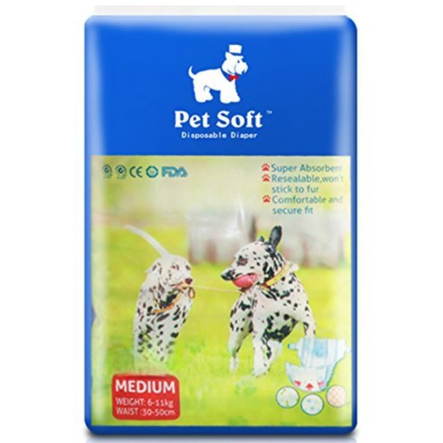 Dog Trust Disposable Dog Diaper Liners Booster Pads - Fit for Most Washable Dog Diapers & Dog Belly Bands Wraps, Ultra Absorbent for Marking, Incontinence, Female in Heat 20 Pcs Medium Size (B0CQYTBV9R) Amazon Price History, Amazon Price Tracker