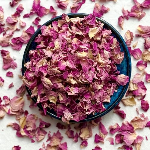 Edible Petals - 25g - Natural Dried Purple Rose - Certified Food Grade (216B)