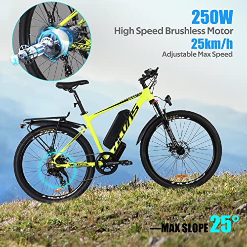 Hyuhome Electric Bikes for Adults Men Women, 26'' E Bikes for Men, Electric Mountain Bike with 36V 12.5Ah Removable… - Image 4
