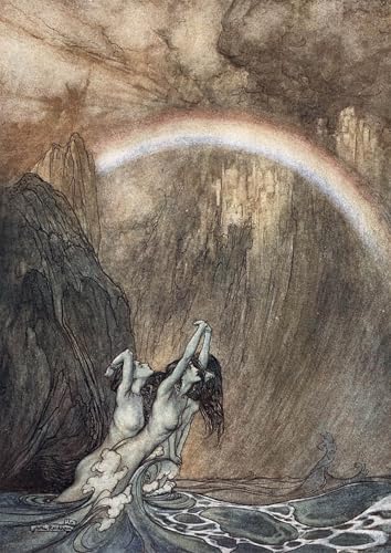 Affiche Arthur Rackham Les enfants de la foire du Rhin, toile artistique chargée d'émotion