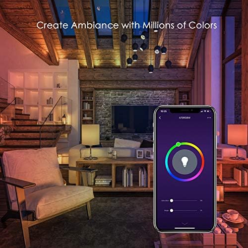 GU10 Smart Bulb WiFi Spot Light Bulbs 5W=50W Compatible with Alexa/Google Home RGBW Color Dimmable Warm White 3000K by Avatar Controls, No Hub Required(2 Pack)