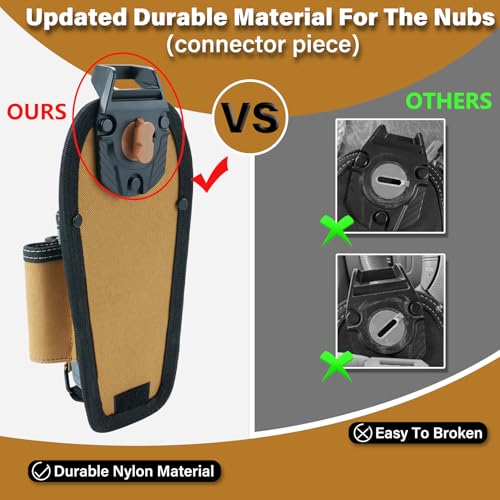 Image of MELOTOUGH 7-Pocket Technician Pouch-Small Pocket Tool Belt Pouch with Belt Clip,Clip on Larger Pockets & Loop, Clip on-Tool Holder Accessory