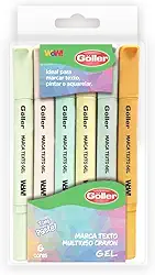 Marca Texto Gel Wow Pastel 6 unidades sortidas