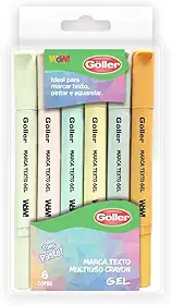 Marca Texto Gel Wow Pastel 6 unidades sortidas