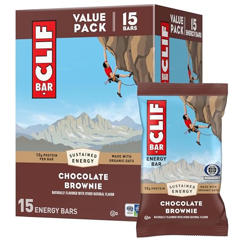 CLIF BAR - Energy Protein Bars - Chocolate Brownie - Made with Or...