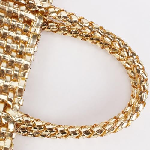 Women's woven bag wallet hand-held vegan leather rattan wicker vegetable basket2