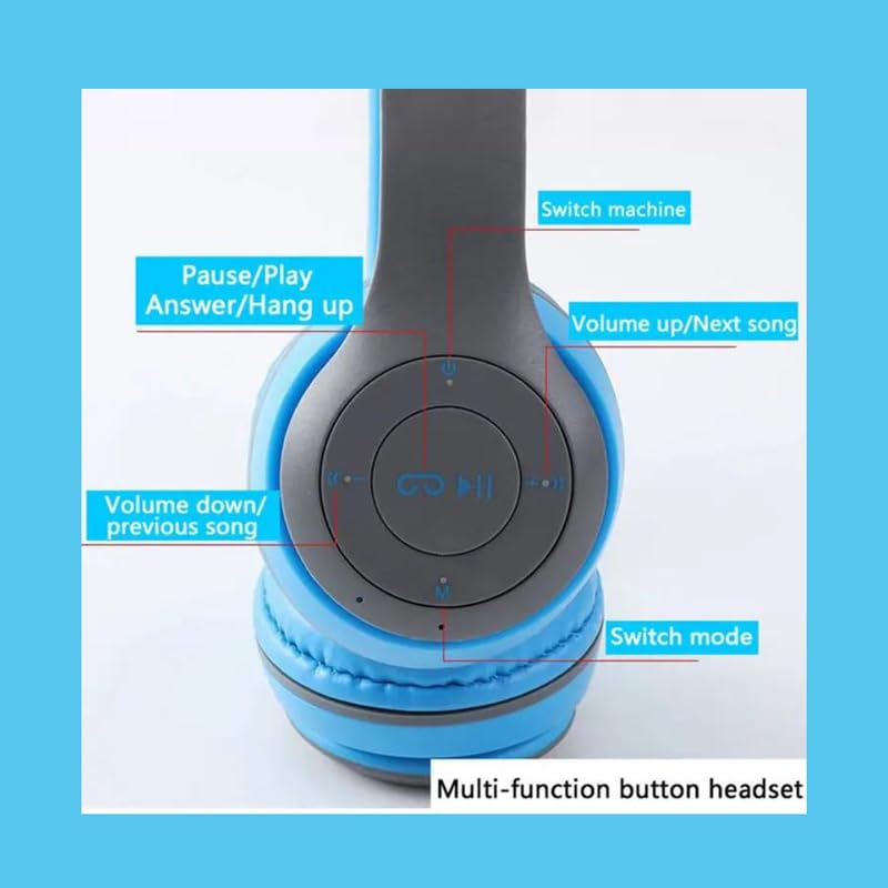 Image of P47 Wireless iC-32 Headphone with Mic & SD Card Slot Bluetooth Headset