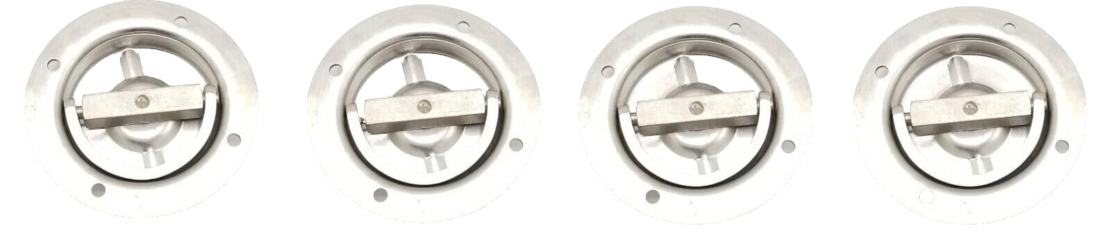 Everything for trailers, RVs and trucks and more - 4pk Stainless Steel Swivel Recessed DRing 6000# Max For Tie Down Cargo Trailer Deck (FS1XN-2850)