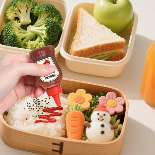 Mini bouteilles souples de 40 ml transparentes avec couvercles étanches pour sauces - 6