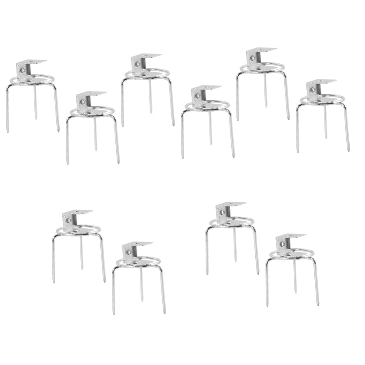 HANABASS 10pezzi Forchette Rotanti Inossidabile Per Accessori Per Bbq e Friggitrice Ad Per Arrosto e Forchette Per Grigliate All