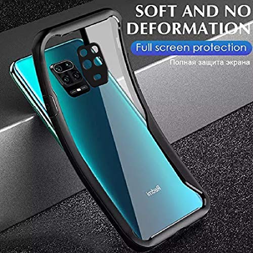 Image of Soft Clear Air Cushion Hybrid Case Cover for Mi Redmi Note 9 Pro /Redmi Note 9 Pro Max /Poco M2 Pro - Black