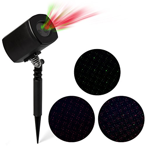 Preisvergleich Produktbild SnowEra LED Projektor / Scheinwerfer / Gartenscheinwerfer / Weihnachtsbeleuchtung - für innen und außen mit Weihnachtsmotiven Leuchtfarbe: Grün und / oder Rot