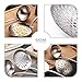Skimmer Slotted Spoon,304 Stainless Steel Slotted Spoon, Handle Mesh Food Strainer Stainless Steel Colander with Hollow Handle Heat Resistant Cooking Tool,Silver/15.1Inch