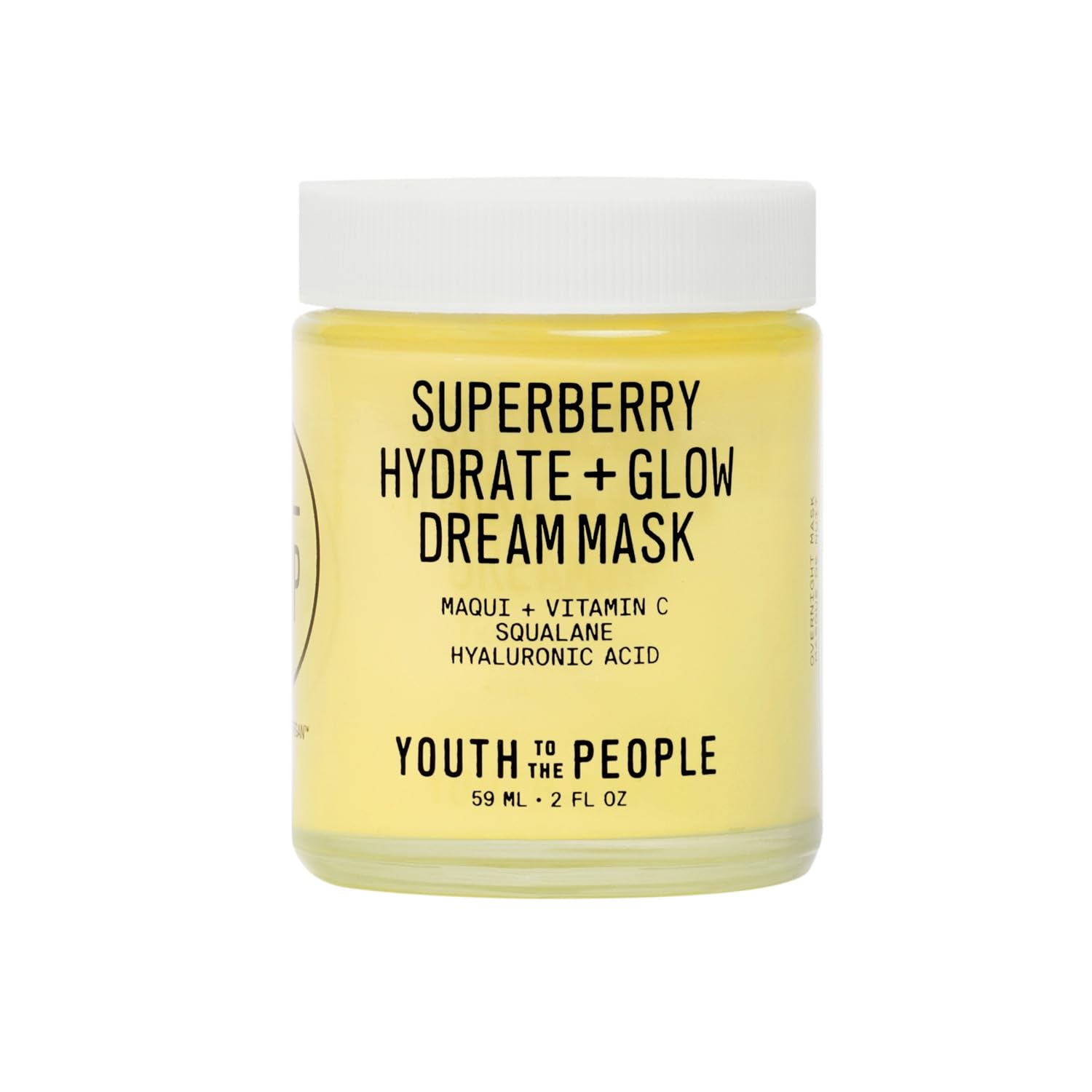 Superberry Hydrate + Glow Dream Mask, Enriched with Antioxidants like Maqui, Vitamin C, Squalane & Hyaluronic Acid, Hydrating Face Mask for Dry Skin, 60ml