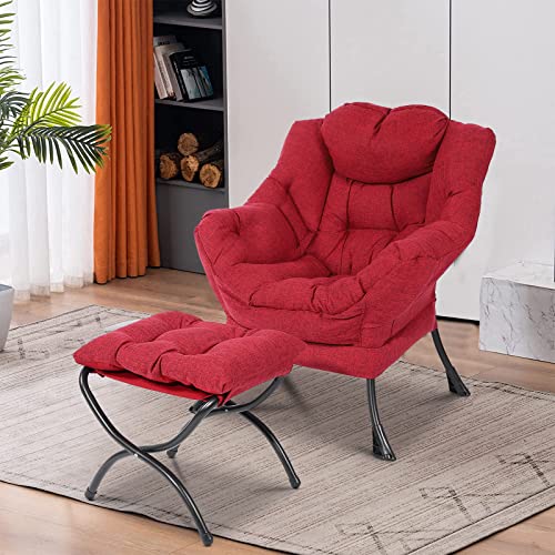 Sillón Plegable Suede Rojo miniatura 2