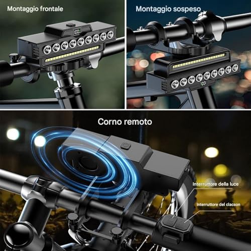 Accessoires de vélo de route pour adultes avec klaxon 130 dB anti-collision