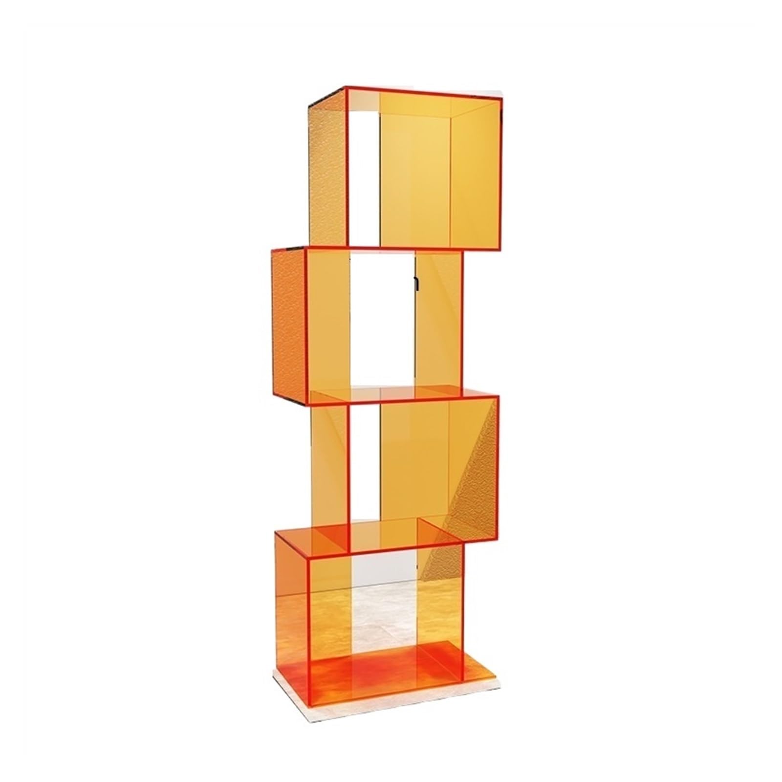 Lizhuzhuzs28 Bookcase Shelf Acrylic Multi-layer Display Shelf, Shoe Bag, Window Prop Bookshelf Display(Orange)