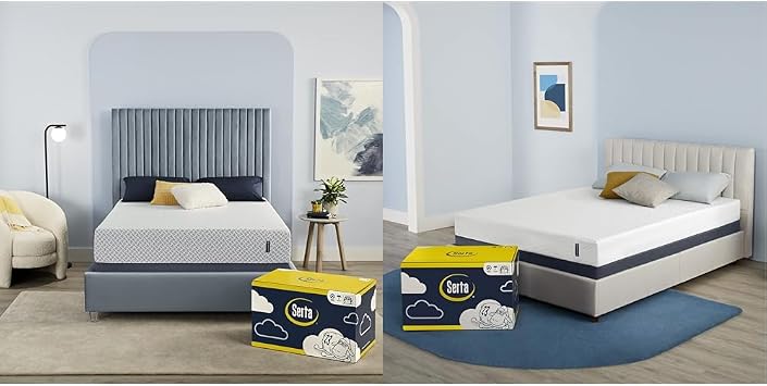 Serta 10" Cooling Gel Memory Foam Twin Mattress & 7" Cooling Gel Memory Foam Twin Mattress Bundle