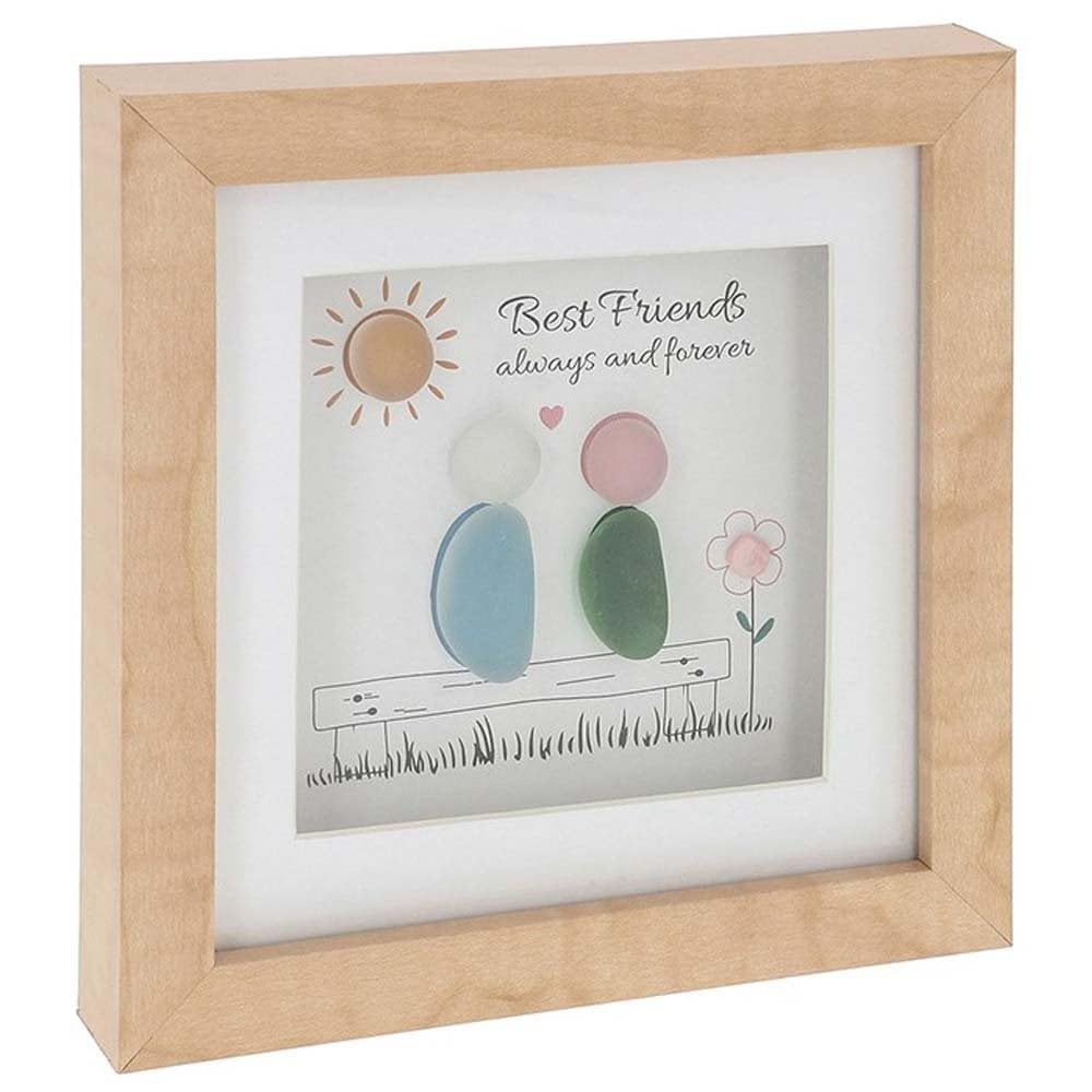 Pebble Glass Square PlaqueBest Friend from B&Q