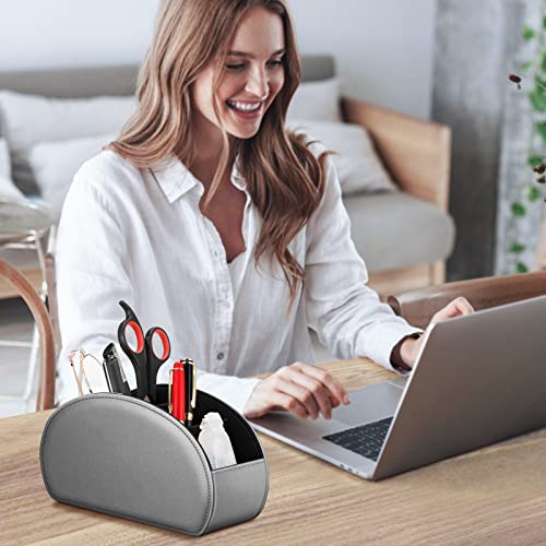 Image of FINTIE Remote Control Holder with 13 Compartments Vegan Leather