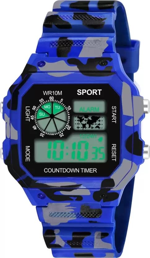 Digital Dial Square Shape Sports Watch for Boys & Girls (Age 8-20 Years) 909BBI02 (B0BNJ9QJ1J) Amazon Price History, Amazon Price Tracker