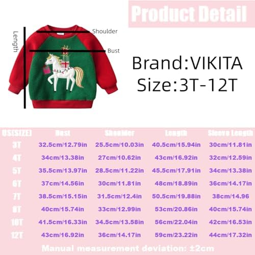 VIKITA Toddler Kid Girls Long Sleeve Pullover Sweatshirt Fuzzy Sherpa Fleece Graphic Sweater Fall Winter 3-12 Years 2 518gcfeAVbL. AC